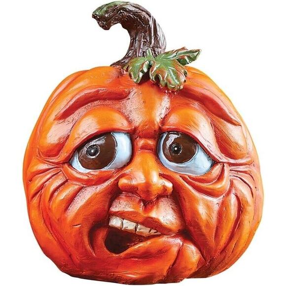 NEW! Collections Etc Expressive Pumpkins Halloween Table Top Décor Medium 8.5"H - Picture 1 of 7